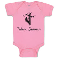 Baby Clothes Future Lineman Style C Baby Bodysuits Boy & Girl Cotton