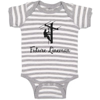 Baby Clothes Future Lineman Style C Baby Bodysuits Boy & Girl Cotton