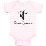 Baby Clothes Future Lineman Style C Baby Bodysuits Boy & Girl Cotton