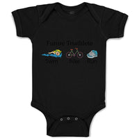 Baby Clothes Future Triathlete Swim Bike Run Baby Bodysuits Boy & Girl Cotton