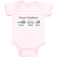 Baby Clothes Future Triathlete Swim Bike Run Baby Bodysuits Boy & Girl Cotton