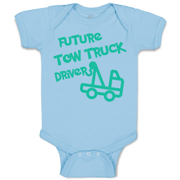 Baby Clothes Future Tow Truck Driver Baby Bodysuits Boy & Girl Cotton