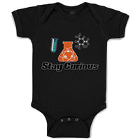 Baby Clothes Stay Curious Funny Nerd Geek Baby Bodysuits Boy & Girl Cotton