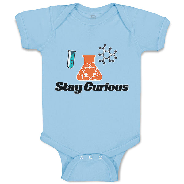 Baby Clothes Stay Curious Funny Nerd Geek Baby Bodysuits Boy & Girl Cotton