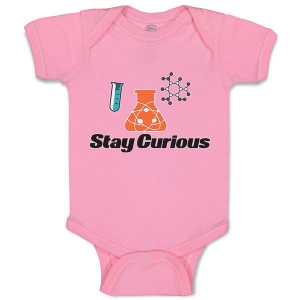 Baby Clothes Stay Curious Funny Nerd Geek Baby Bodysuits Boy & Girl Cotton