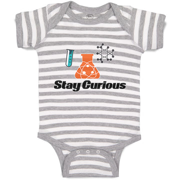 Baby Clothes Stay Curious Funny Nerd Geek Baby Bodysuits Boy & Girl Cotton