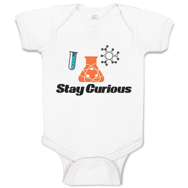 Baby Clothes Stay Curious Funny Nerd Geek Baby Bodysuits Boy & Girl Cotton