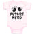 Baby Clothes Future Nerd Funny Nerd Geek Baby Bodysuits Boy & Girl Cotton