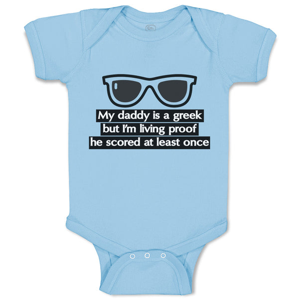 Baby Clothes Daddy Geek but I'M Living Proof He Scored Funny Nerd Geek Cotton