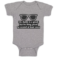 Baby Clothes Daddy Geek but I'M Living Proof He Scored Funny Nerd Geek Cotton