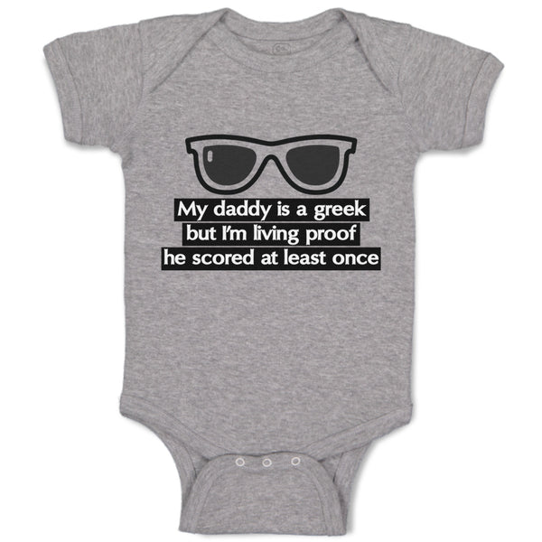Baby Clothes Daddy Geek but I'M Living Proof He Scored Funny Nerd Geek Cotton