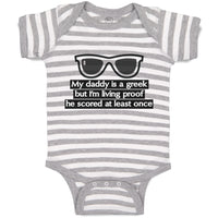 Baby Clothes Daddy Geek but I'M Living Proof He Scored Funny Nerd Geek Cotton