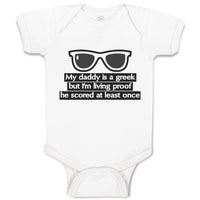 Baby Clothes Daddy Geek but I'M Living Proof He Scored Funny Nerd Geek Cotton