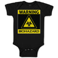 Baby Clothes Warning Biohazard Funny Nerd Geek Baby Bodysuits Boy & Girl Cotton