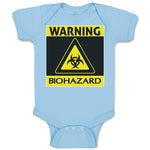 Baby Clothes Warning Biohazard Funny Nerd Geek Baby Bodysuits Boy & Girl Cotton