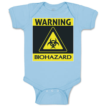 Baby Clothes Warning Biohazard Funny Nerd Geek Baby Bodysuits Boy & Girl Cotton