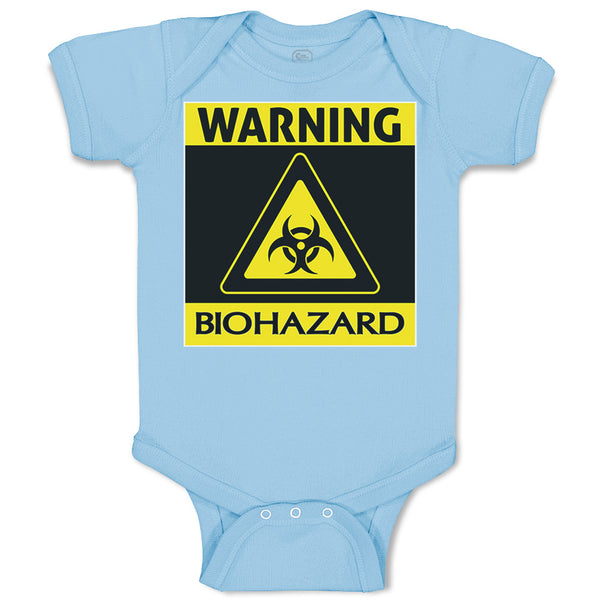 Baby Clothes Warning Biohazard Funny Nerd Geek Baby Bodysuits Boy & Girl Cotton