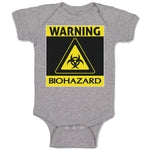 Baby Clothes Warning Biohazard Funny Nerd Geek Baby Bodysuits Boy & Girl Cotton