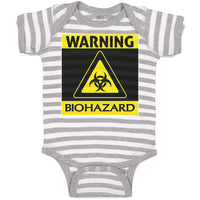 Baby Clothes Warning Biohazard Funny Nerd Geek Baby Bodysuits Boy & Girl Cotton