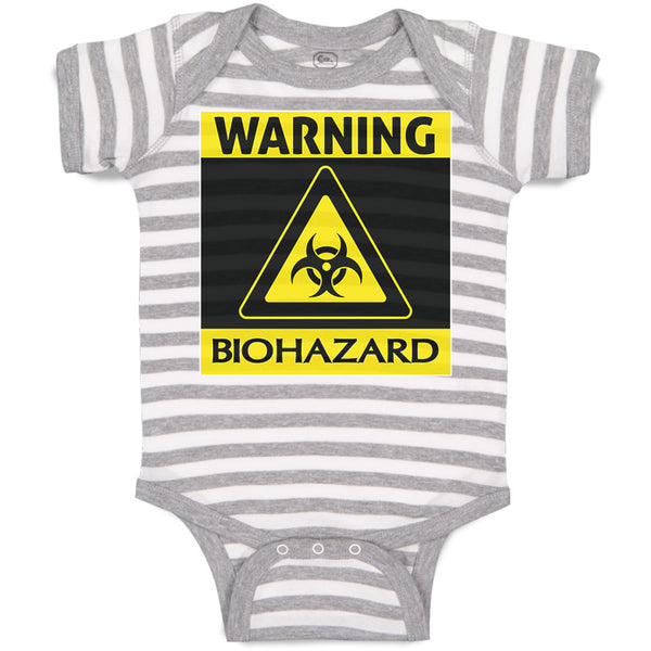 Baby Clothes Warning Biohazard Funny Nerd Geek Baby Bodysuits Boy & Girl Cotton