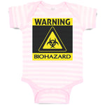 Baby Clothes Warning Biohazard Funny Nerd Geek Baby Bodysuits Boy & Girl Cotton