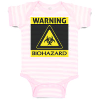 Baby Clothes Warning Biohazard Funny Nerd Geek Baby Bodysuits Boy & Girl Cotton