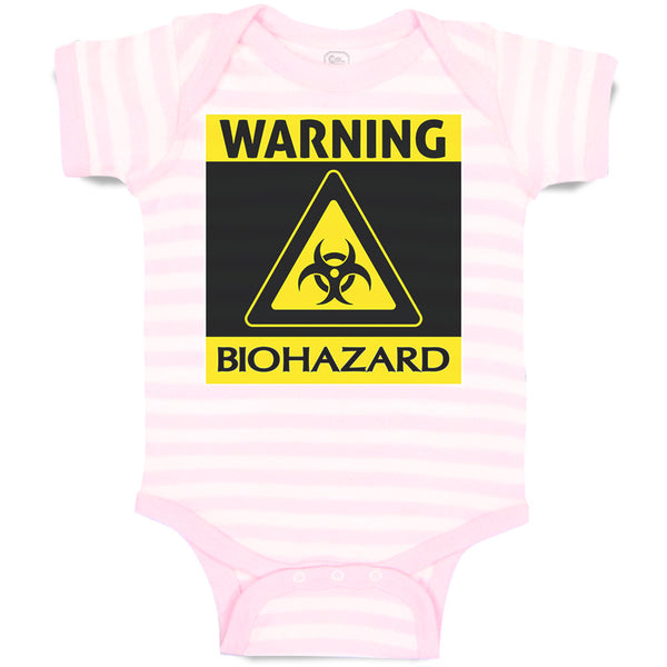 Baby Clothes Warning Biohazard Funny Nerd Geek Baby Bodysuits Boy & Girl Cotton