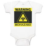 Baby Clothes Warning Biohazard Funny Nerd Geek Baby Bodysuits Boy & Girl Cotton