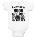 Baby Clothes I May Be A Noob but I Just Pwned My Diaper Funny Nerd Geek Cotton