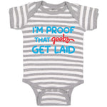 Baby Clothes I'M Proof That Geeks Get Laid Funny Nerd Geek Style B Cotton