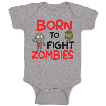 Baby Clothes Born to Fight Zombies Funny Nerd Geek Baby Bodysuits Cotton