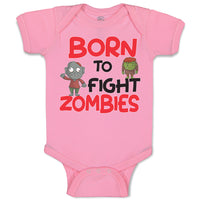 Baby Clothes Born to Fight Zombies Funny Nerd Geek Baby Bodysuits Cotton