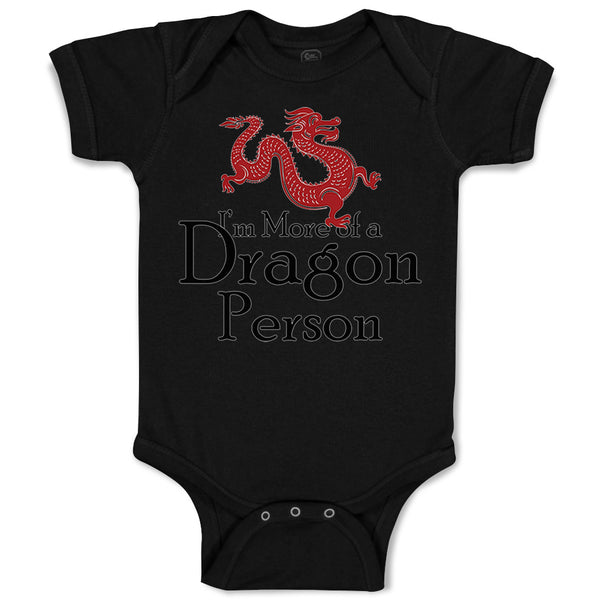Baby Clothes I'M More of A Dragon Person Funny Nerd Geek Baby Bodysuits Cotton