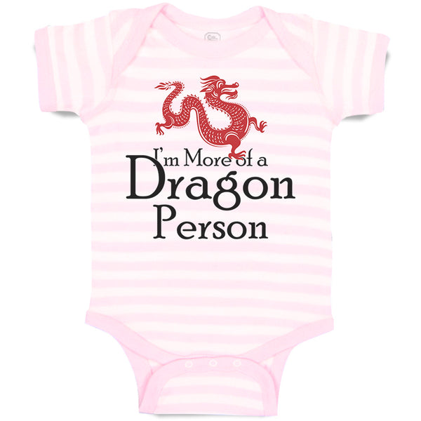 Baby Clothes I'M More of A Dragon Person Funny Nerd Geek Baby Bodysuits Cotton