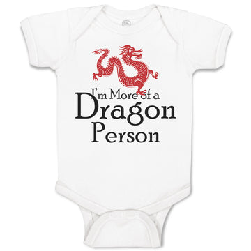 Baby Clothes I'M More of A Dragon Person Funny Nerd Geek Baby Bodysuits Cotton