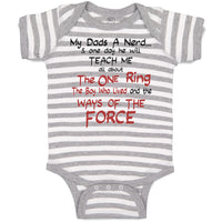 Baby Clothes My Dad's A Nerd and 1 Day He Will Teach Me Funny Nerd Cotton