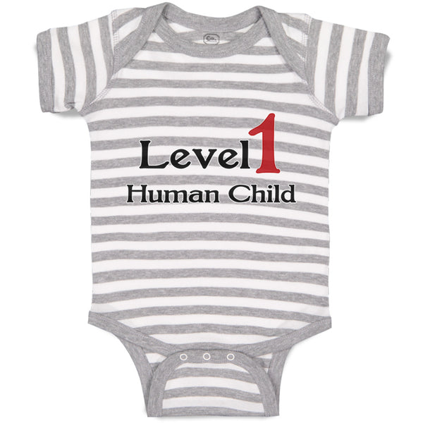 Baby Clothes Level 1 Human Child Funny Nerd Geek Baby Bodysuits Cotton