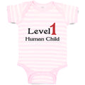 Baby Clothes Level 1 Human Child Funny Nerd Geek Baby Bodysuits Cotton