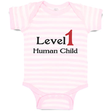 Baby Clothes Level 1 Human Child Funny Nerd Geek Baby Bodysuits Cotton