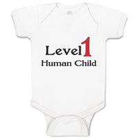 Baby Clothes Level 1 Human Child Funny Nerd Geek Baby Bodysuits Cotton