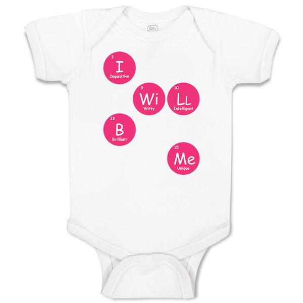 Baby Clothes I Wi Ll B Me Funny Nerd Geek Baby Bodysuits Boy & Girl Cotton