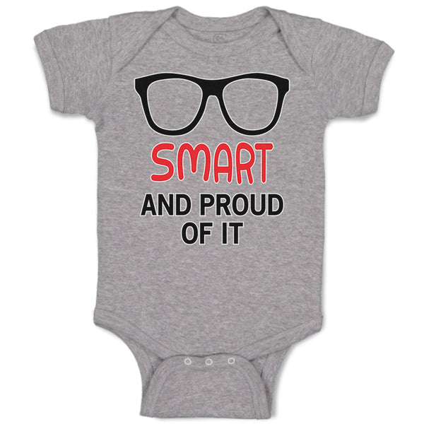 Baby Clothes Smart and Proud of It Funny Nerd Geek Baby Bodysuits Cotton