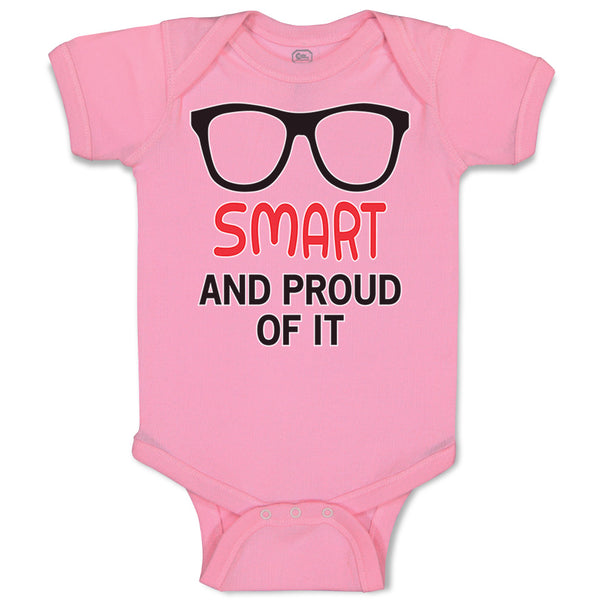 Baby Clothes Smart and Proud of It Funny Nerd Geek Baby Bodysuits Cotton