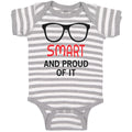 Baby Clothes Smart and Proud of It Funny Nerd Geek Baby Bodysuits Cotton