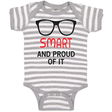 Baby Clothes Smart and Proud of It Funny Nerd Geek Baby Bodysuits Cotton