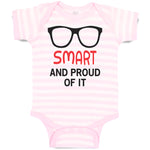 Baby Clothes Smart and Proud of It Funny Nerd Geek Baby Bodysuits Cotton