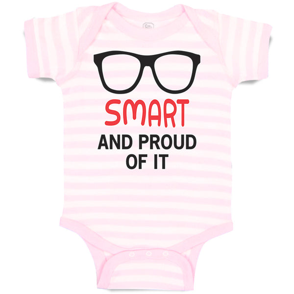 Baby Clothes Smart and Proud of It Funny Nerd Geek Baby Bodysuits Cotton