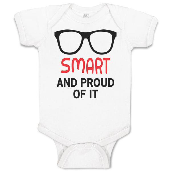 Baby Clothes Smart and Proud of It Funny Nerd Geek Baby Bodysuits Cotton