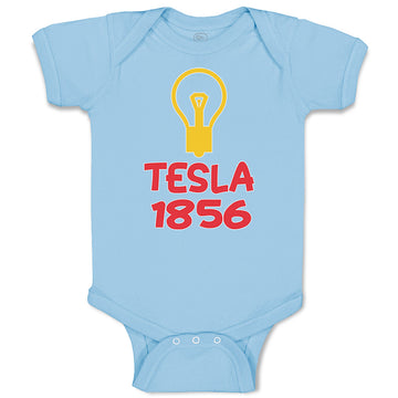 Baby Clothes Tesla 1856 Funny Nerd Geek Baby Bodysuits Boy & Girl Cotton