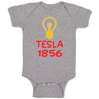 Baby Clothes Tesla 1856 Funny Nerd Geek Baby Bodysuits Boy & Girl Cotton